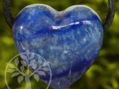 Pandantiv inima din piatra semipretioasa Quartz Albastru 2cm